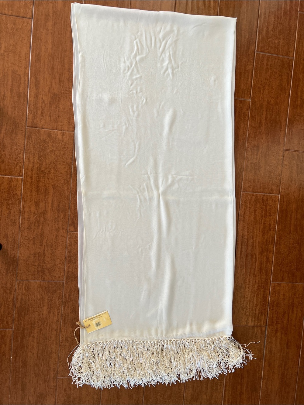 Off White Fringe Eyelash Scarf